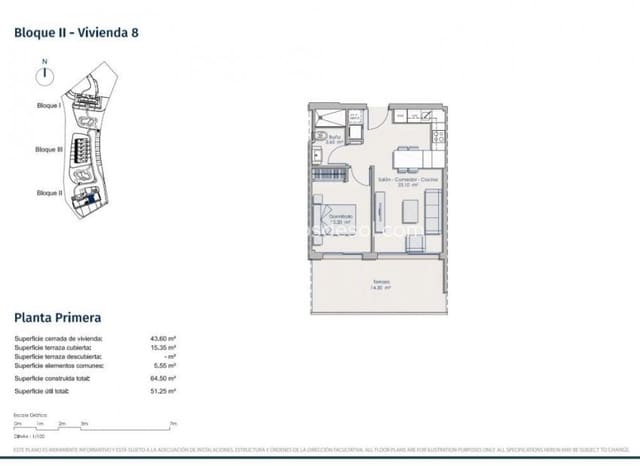 1 chambre Appartement à vendre à Golf Bahía, Finestrat avec piscine - 289 000 € (Ref: 10016591)