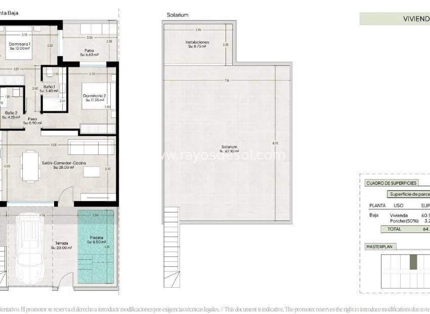 Pareado de 2 habitaciones en Condado de Alhama en venta con piscina - 287.000 € (Ref: 10070215)
