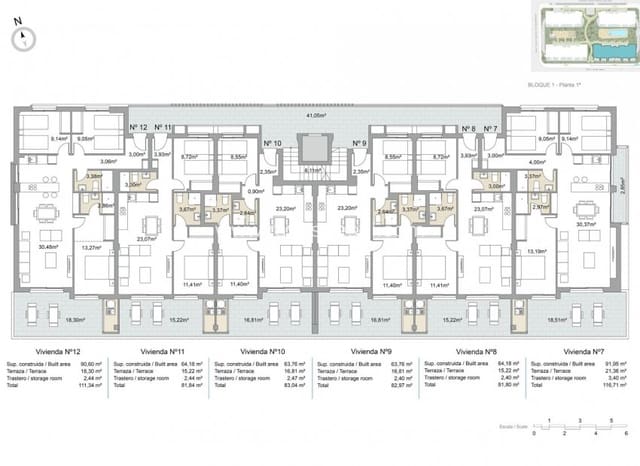2 makuuhuone Huoneisto myytävänä paikassa Pilar de la Horadada ciudad, Pilar de la Horadada mukana uima-altaan - 249 000 € (Ref: 10081426)