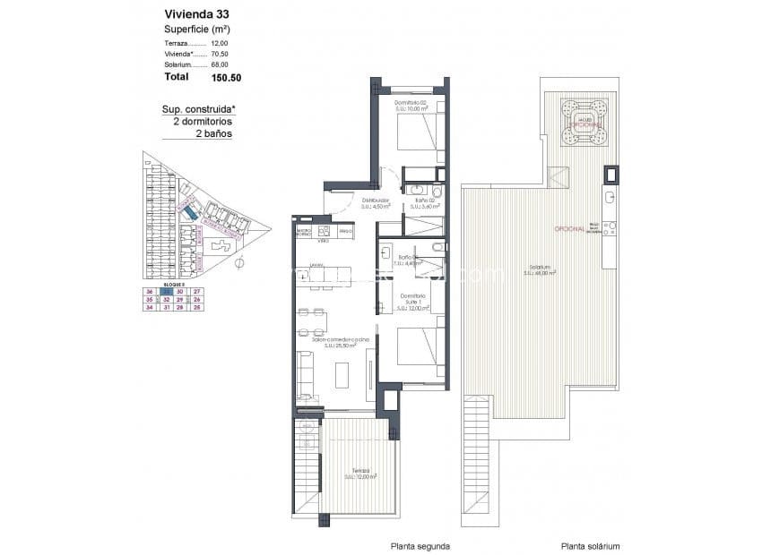 2 sovrum Takvåning till salu i Los Alcazares med pool - 394 000 € (Ref: 10081429)