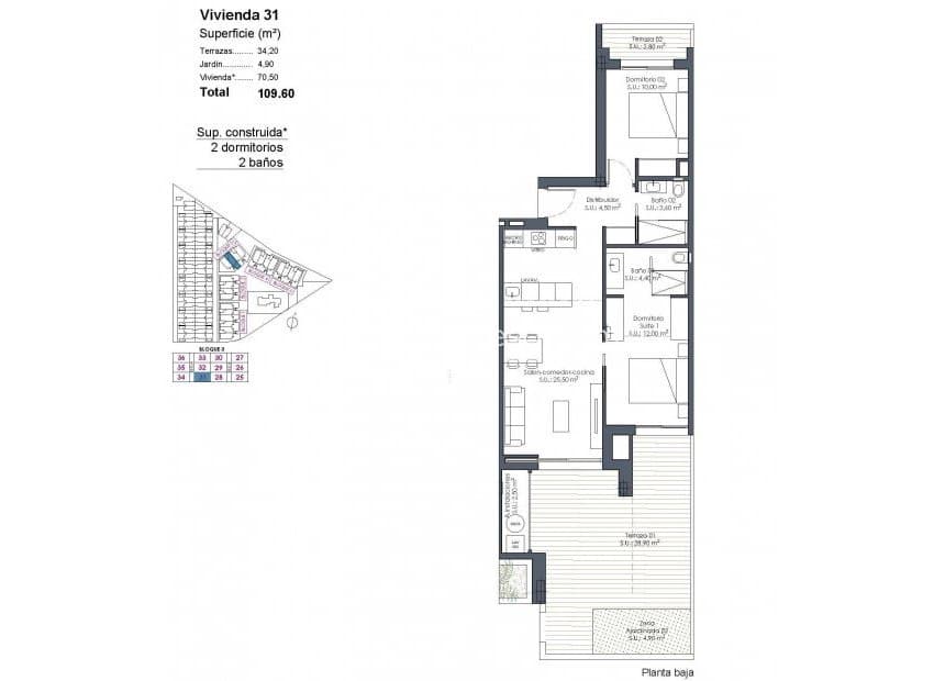 2 Zimmer Apartment zu verkaufen in Los Alcazares mit Pool - 329.000 € (Ref: 10081430)