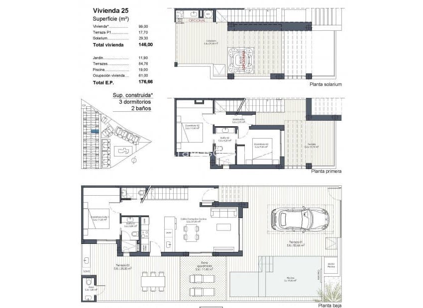 3 chambre Villa/Maison à vendre à Los Alcazares avec piscine - 469 000 € (Ref: 10081435)