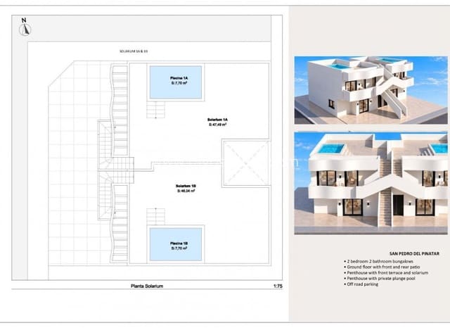 2 quarto Apartamento para venda em Los Cuarteros, San Pedro del Pinatar com piscina - 299 950 € (Ref: 10102973)