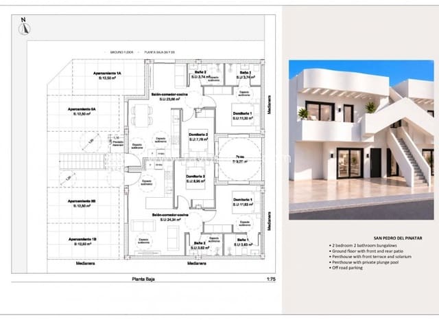 2 quarto Apartamento para venda em Los Cuarteros, San Pedro del Pinatar - 279 950 € (Ref: 10102975)