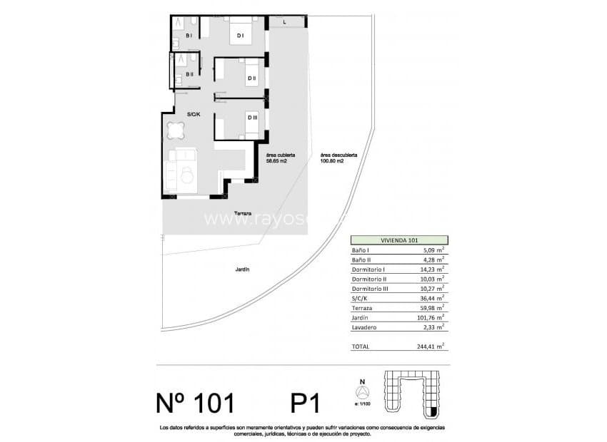 3 slaapkamer Appartement te koop in San Miguel de Salinas met zwembad garage - € 259.900 (Ref: 10124689)