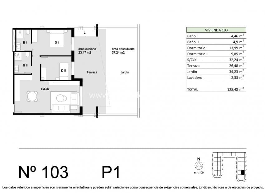2 slaapkamer Appartement te koop in San Miguel de Salinas met zwembad garage - € 219.900 (Ref: 10124690)