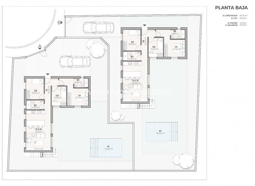 3 sovrum Villa till salu i Mazarron med pool garage - 309 900 € (Ref: 10145654)