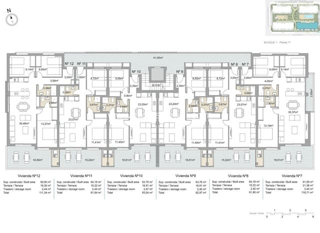 3 sovrum Lägenhet till salu i Pilar de la Horadada ciudad, Pilar de la Horadada med pool - 309 000 € (Ref: 8543673)