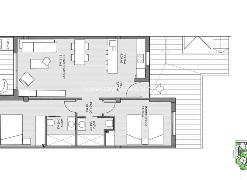 2 soveværelse Lejlighed til salg i El Raso med swimmingpool - € 294.000 (Ref: 8543678)