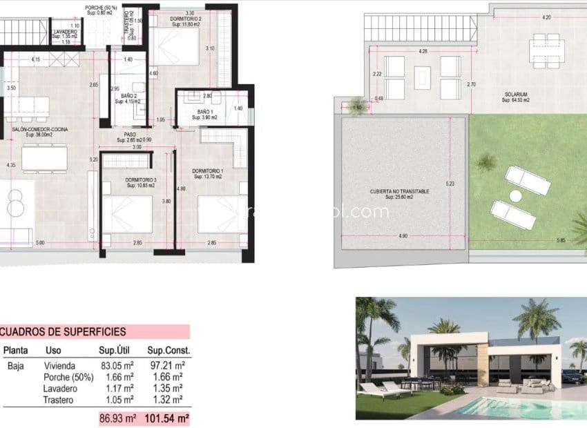 3 makuuhuone Huvila myytävänä paikassa Condado de Alhama mukana uima-altaan - 324 000 € (Ref: 8543690)