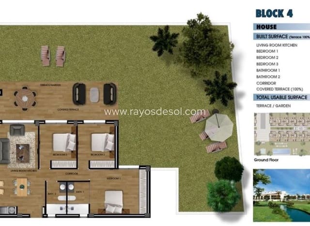 3 soverom Leilighet til salgs i Las Lomas de Rame - Bahía Bella, Los Alcázares med svømmebasseng garasje - € 390 000 (Ref: 8543714)