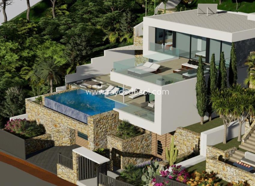 4 soveværelse Villa til salg i Calpe / Calp med swimmingpool - € 1.550.000 (Ref: 8543816)