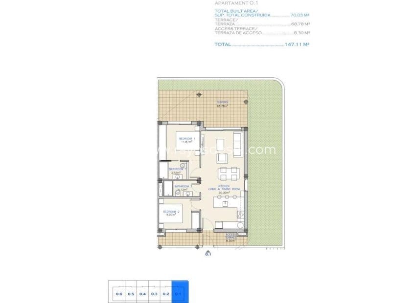 2 soveværelse Lejlighed til salg i Los Alcazares med swimmingpool - € 265.000 (Ref: 8571021)