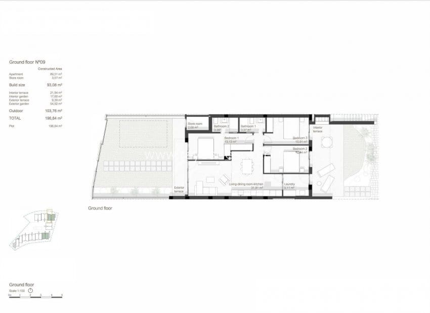 3 makuuhuone Huoneisto myytävänä paikassa Los Alcazares mukana uima-altaan - 359 000 € (Ref: 8609173)