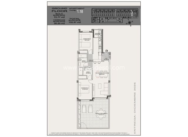 2 soveværelse Lejlighed til salg i Aguas Nuevas, Torrevieja med swimmingpool - € 263.900 (Ref: 8613005)