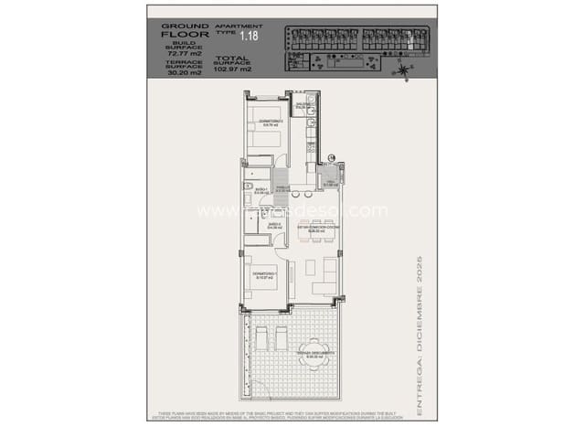 2 soveværelse Lejlighed til salg i Aguas Nuevas, Torrevieja med swimmingpool - € 270.900 (Ref: 8613005)