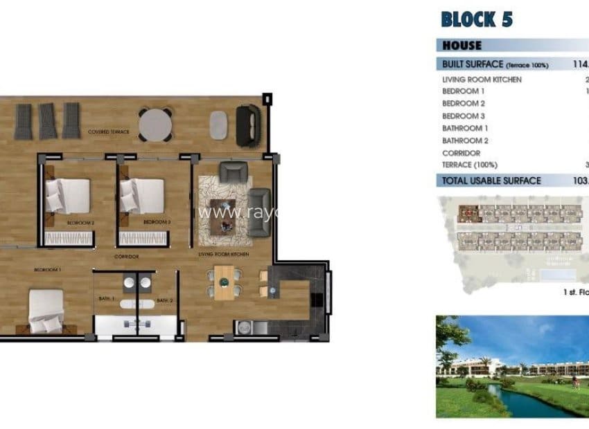 3 sypialnia Apartament na sprzedaż w Los Alcazares z basenem - 325 000 € (Ref: 8655065)