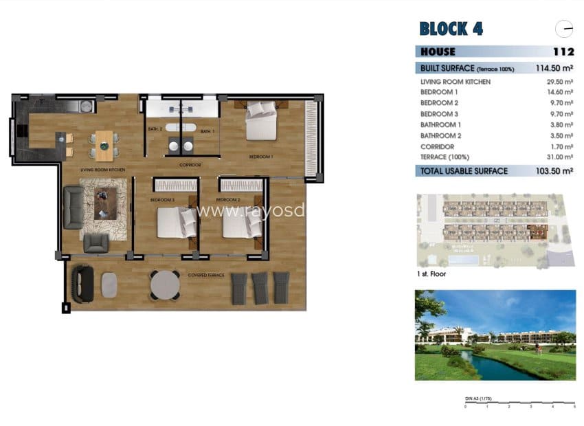 Apartamento de 3 habitaciones en Los Alcázares en venta con piscina - 365.000 € (Ref: 8655065)