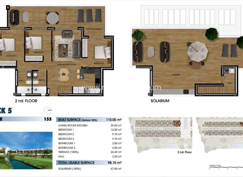 3 bedroom Penthouse for sale in Los Alcazares with pool - € 405,000 (Ref: 8655066)