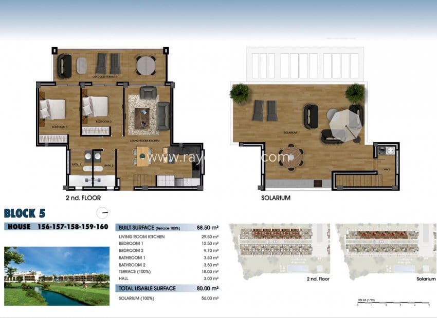 Ático de 2 habitaciones en Los Alcázares en venta con piscina - 325.000 € (Ref: 8655067)