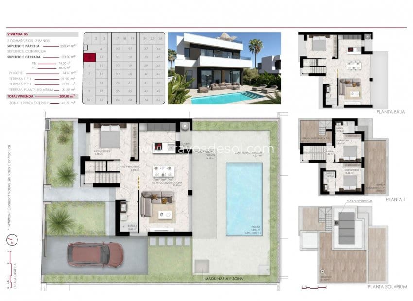 3 camera da letto Villa in vendita in Ciudad Quesada con piscina - 588.000 € (Rif: 8710513)