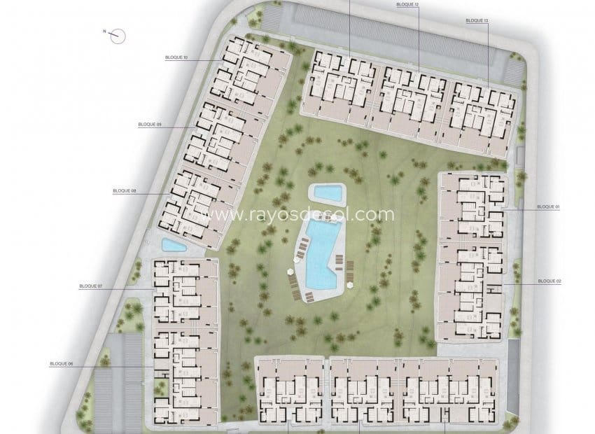 2 makuuhuone Huoneisto myytävänä paikassa Ciudad Quesada mukana uima-altaan - 322 000 € (Ref: 8710514)