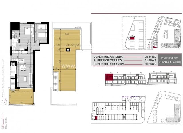 2 quarto Apartamento para venda em Ciudad Quesada, Rojales com piscina - 342 000 € (Ref: 8710515)