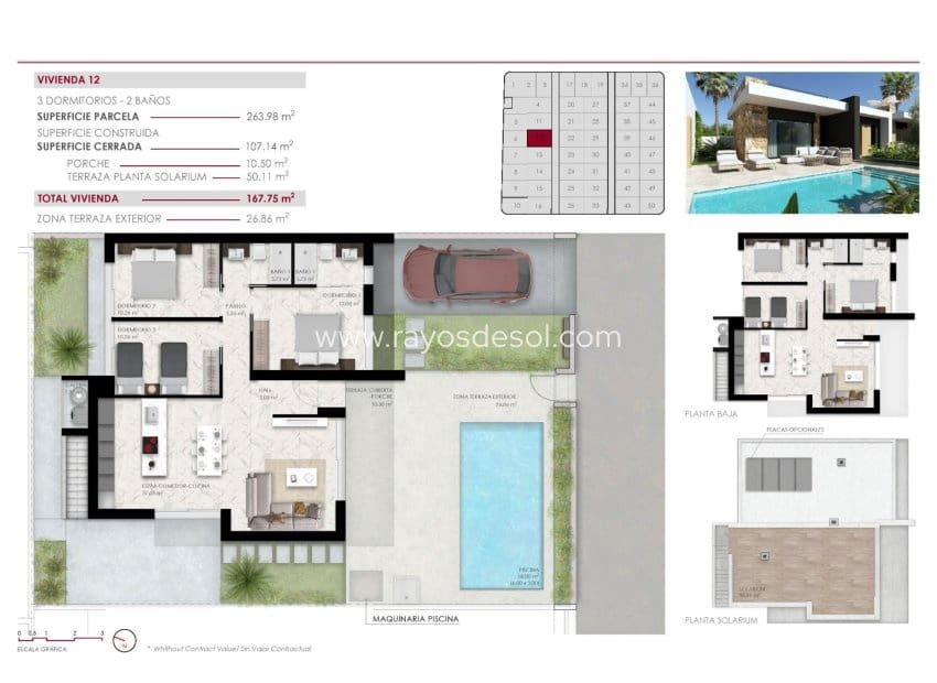3 Zimmer Villa zu verkaufen in Ciudad Quesada mit Pool - 549.000 € (Ref: 8710516)