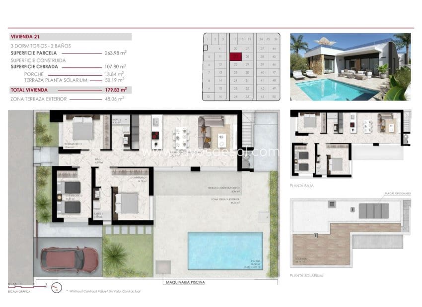 3 camera da letto Villa in vendita in Ciudad Quesada con piscina - 549.000 € (Rif: 8710517)