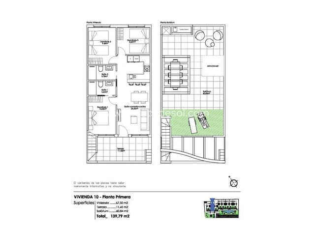 3 soveværelse Lejlighed til salg i Pilar de la Horadada ciudad, Pilar de la Horadada med swimmingpool - € 290.000 (Ref: 8845179)