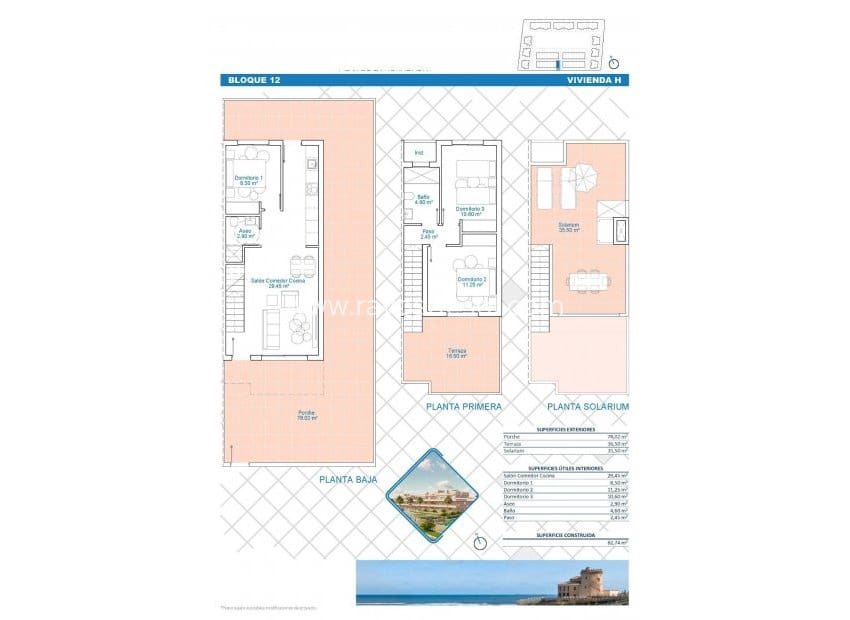 3 chambre Villa/Maison à vendre à Pilar de la Horadada avec piscine - 349 900 € (Ref: 8850568)