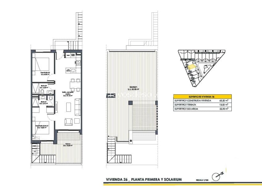 2 soveværelse Lejlighed til salg i San Fulgencio med swimmingpool - € 239.900 (Ref: 8907019)