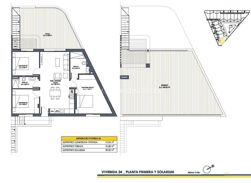 3 soveværelse Lejlighed til salg i San Fulgencio med swimmingpool - € 304.900 (Ref: 8907021)