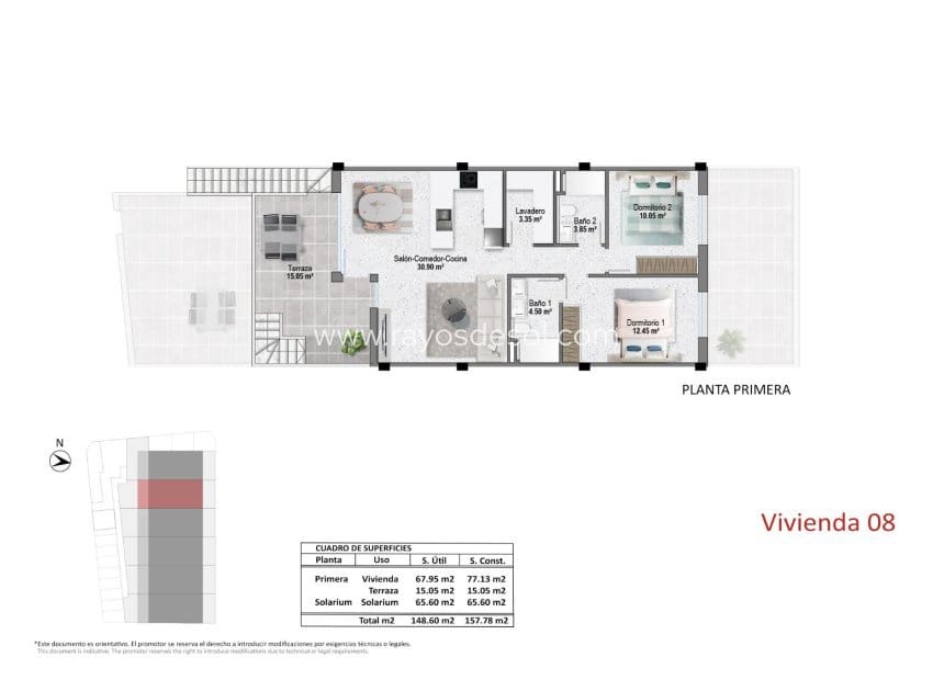 2 slaapkamer Appartement te koop in Pilar de la Horadada met zwembad - € 319.900 (Ref: 8938084)