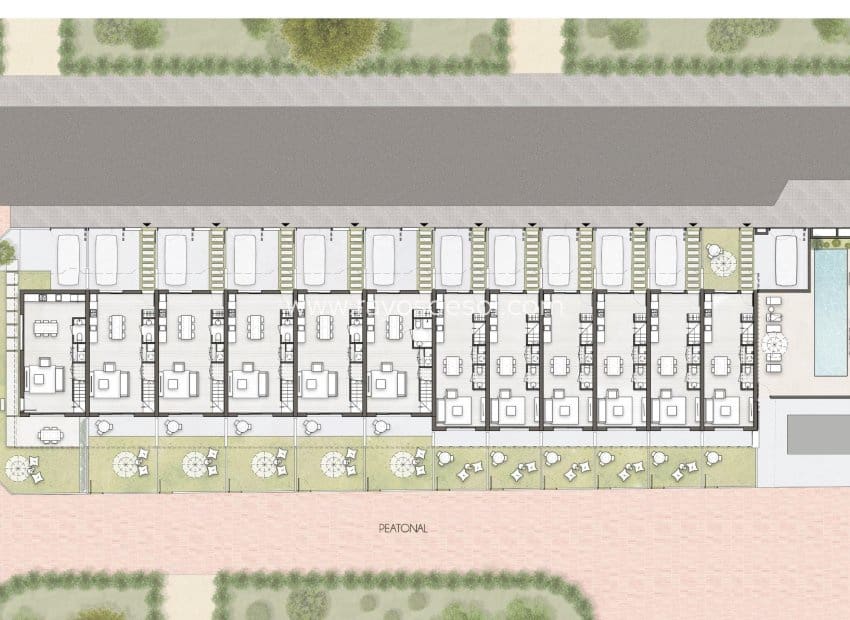 2 soveværelse Byhus til salg i Pilar de la Horadada med swimmingpool - € 299.900 (Ref: 8940177)