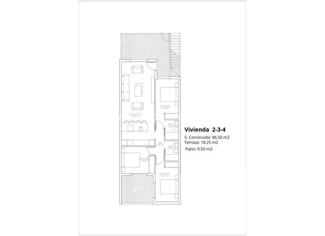 3 bedroom Apartment for sale in Lo Pagan, San Pedro del Pinatar with pool - € 269,900 (Ref: 8953353)