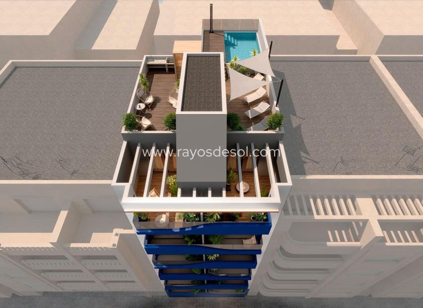 2 soveværelse Lejlighed til salg i Torrevieja med swimmingpool - € 240.000 (Ref: 8966864)