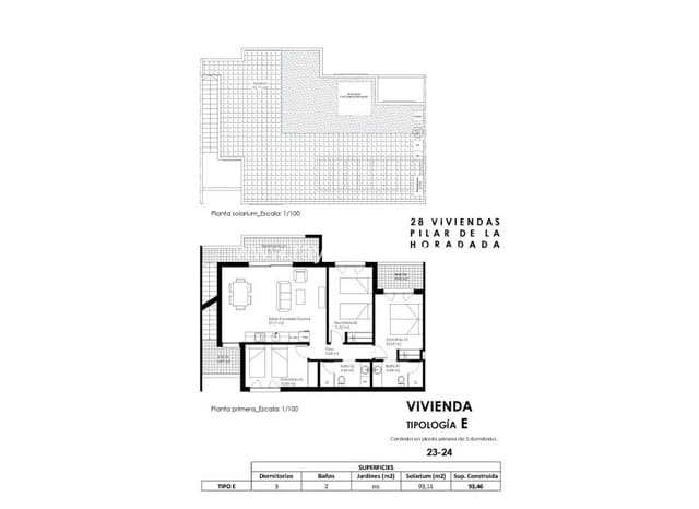 3 sypialnia Apartament na sprzedaż w Pilar de la Horadada ciudad, Pilar de la Horadada z basenem - 295 000 € (Ref: 8973808)