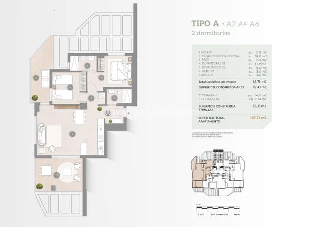 2 soveværelse Lejlighed til salg i Playa Arenal - Bol, Calpe / Calp med swimmingpool - € 430.000 (Ref: 8997311)