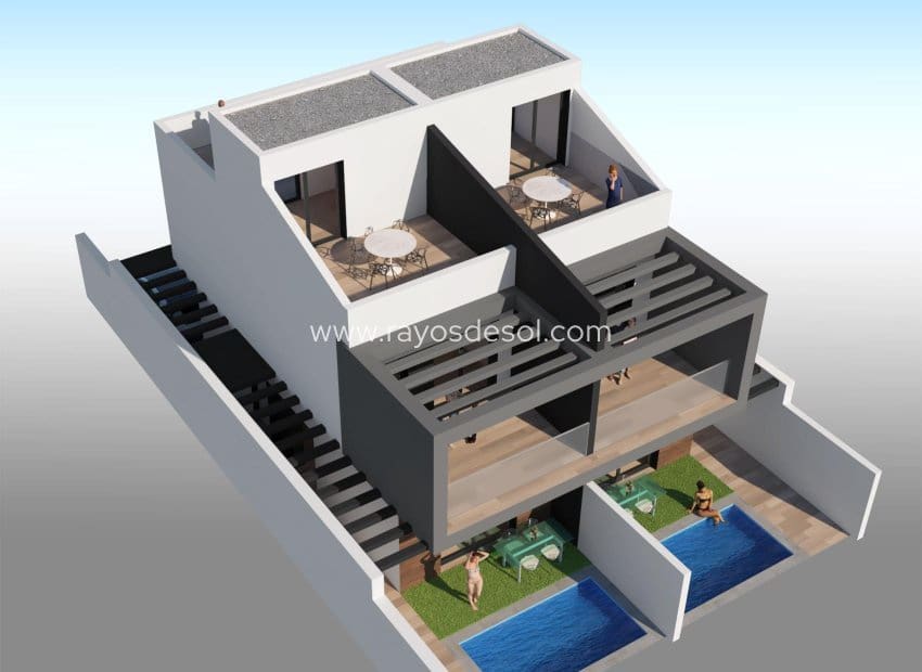 3 soveværelse Villa til salg i Santiago de la Ribera med swimmingpool - € 400.000 (Ref: 9019432)