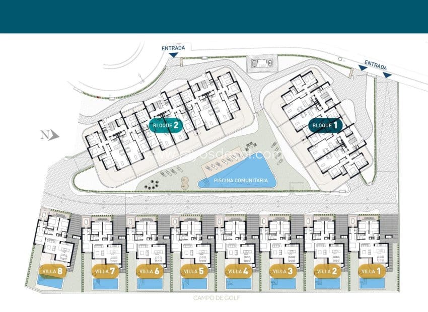 3 soveværelse Lejlighed til salg i Los Alcazares med swimmingpool - € 359.000 (Ref: 9025244)