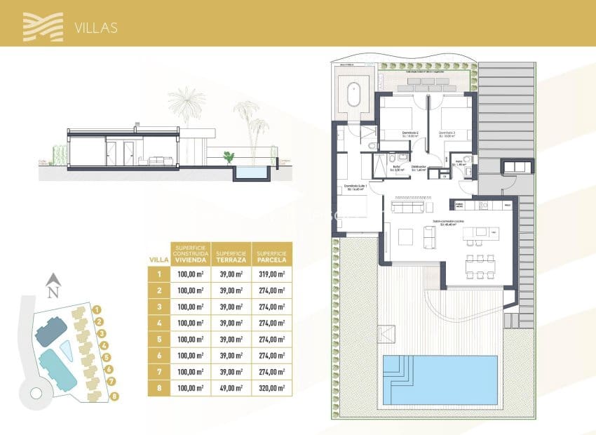 3 soveværelse Villa til salg i Los Alcazares med swimmingpool - € 550.000 (Ref: 9025245)