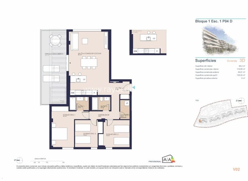3 soveværelse Penthouse til salg i Denia med swimmingpool - € 505.000 (Ref: 9076425)