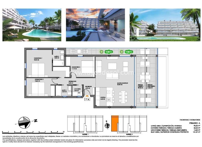 3 chambre Appartement à vendre à Mar de Cristal avec piscine - 360 000 € (Ref: 9113184)