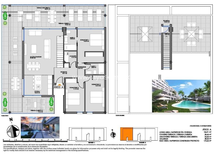 3 soveværelse Penthouse til salg i Mar de Cristal med swimmingpool - € 595.000 (Ref: 9113185)
