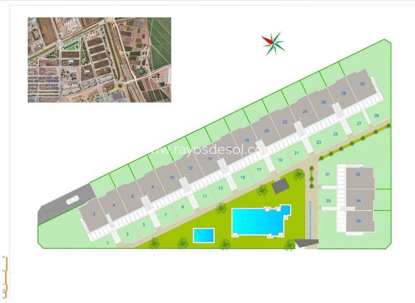 2 chambre Appartement à vendre à Pilar de la Horadada avec piscine - 293 000 € (Ref: 9153444)