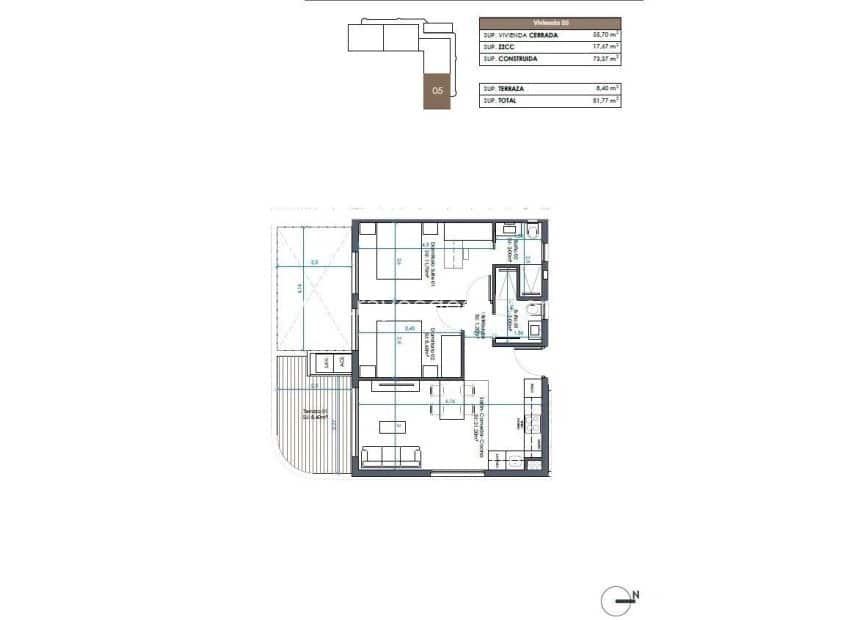 2 soveværelse Lejlighed til salg i Guardamar del Segura med swimmingpool - € 290.000 (Ref: 9176995)