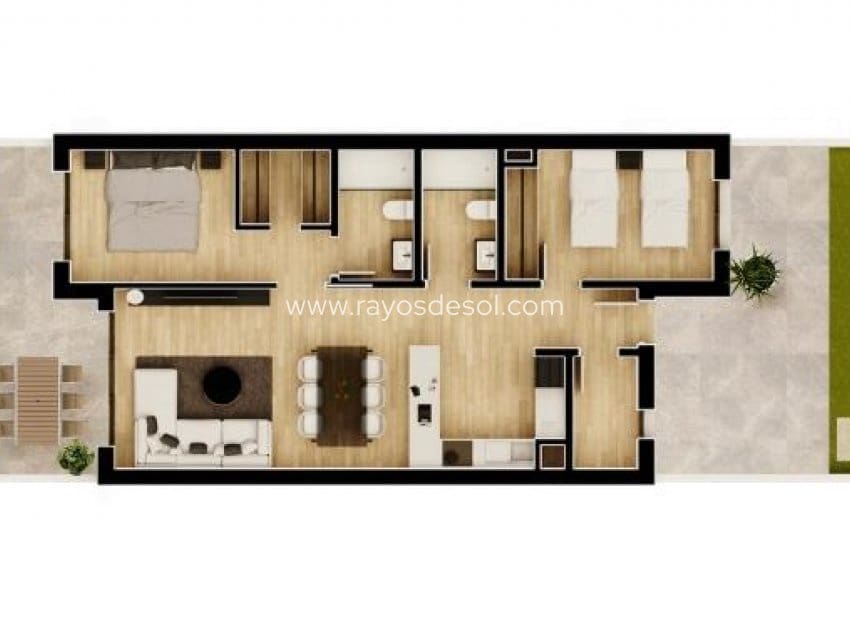 2 soveværelse Lejlighed til salg i Monforte del Cid med swimmingpool - € 270.000 (Ref: 9176999)