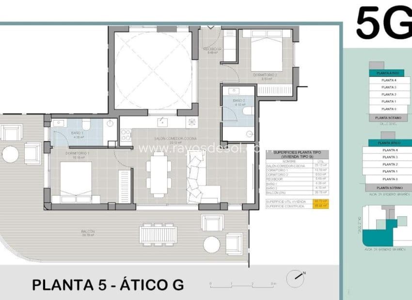 2 soveværelse Penthouse til salg i Torrevieja med swimmingpool - € 350.000 (Ref: 9177000)