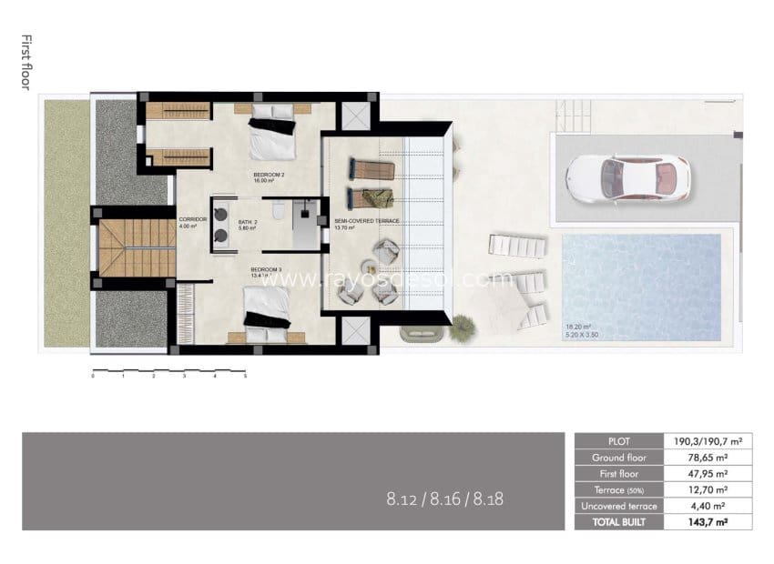 3 chambre Villa/Maison Semi-Mitoyenne à vendre à Dolores avec piscine - 415 000 € (Ref: 9177006)